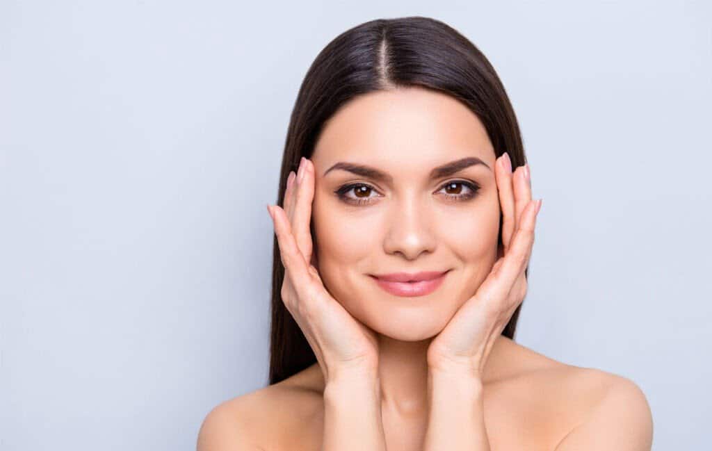 woman with clear skin